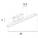 ILUMINACUADROS "SLIKA" 10W 3000K NIQUEL SATINADO