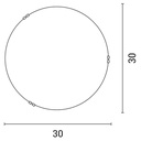 PLAFON "PAROS" Ø30mm Ε27 BLANCO / NÍQUEL