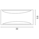 APLIQUE DE PARED "SOIKEA" E27 MAX 10W LED 220x99x100 IP54 NEGRO PRO
