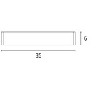 LUMINARIA LED PARA BAÑO "IRON4" 8W 4000K 350x60x75 IP44 NIQUEL MATE