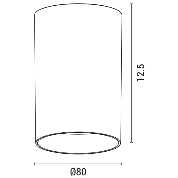 BASE DE TECHO "BASIS R" PLASTIK GU10 Ø80x125 BLANCO (OLD REF. E.145-25013)