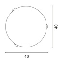 PLAFON "ERIS" Ø40mm Ε27 BLANCO / NÍQUEL