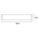 LUMINARIA LED PARA BAÑO "IRON5" 16W 4000K 604x66x75 IP44 NIQUEL MATE 