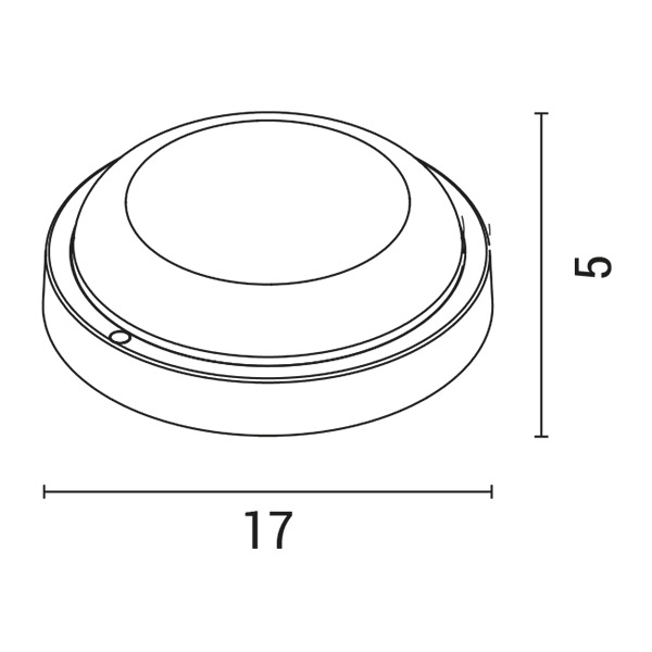 APLIQUE DE PARED "SEINAS ROUND" LED 12W Ø170X50 4000K IP54 BLANCO PLUS