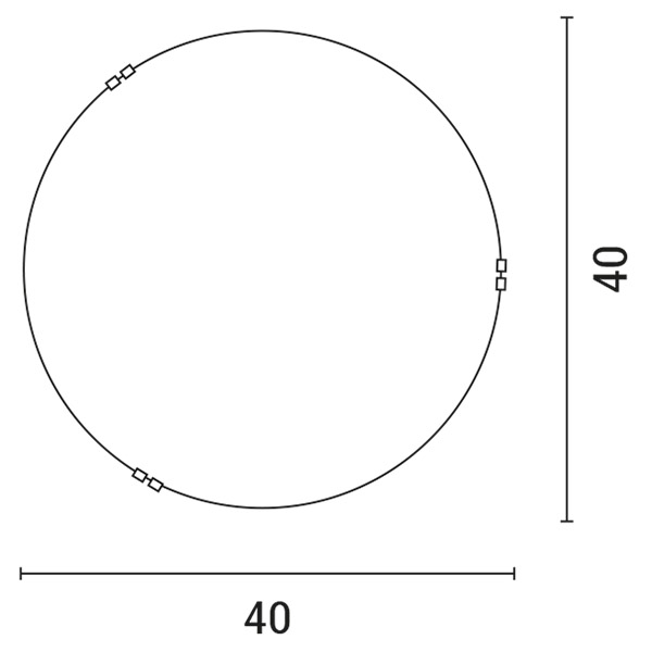 PLAFON "PAROS" Ø40mm Ε27 BLANCO / NÍQUEL