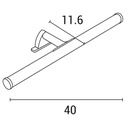 APLIQUE "OBRAZEK" PARA BAÑO 6W 4000K 400x116x53 IP44 NICKEL PLUS