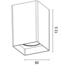 BASE DE TECHO "BASIS K" PLASTIK  GU10 80x80x125 BLANCO (OLD REF. E.145-25015)