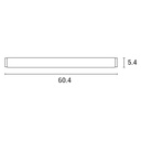 LUMINARIA LED PARA BAÑO "IRON3" 10W 4000K 605x54x65 IP44 NIQUEL