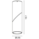 BASE DE TECHO "BASIS R" PLASTIK MOVABLE GU10 Ø59,5X197 BLANCO