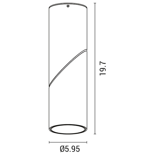 BASE DE TECHO "BASIS R" PLASTIK MOVABLE GU10 Ø59,5X197 NEGRO
