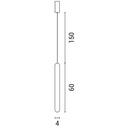 LUMINARIA COLGANTE LED 20W 3000Κ Ø40x60 BLANCO