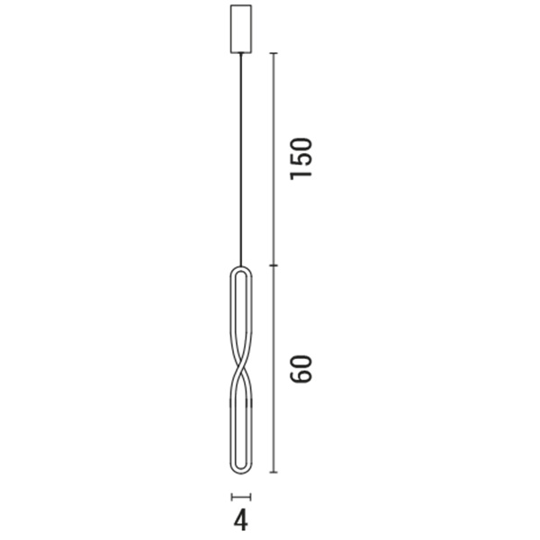 LUMINARIA COLGANTE LED 20W 3000Κ Ø42x60 NEGRO
