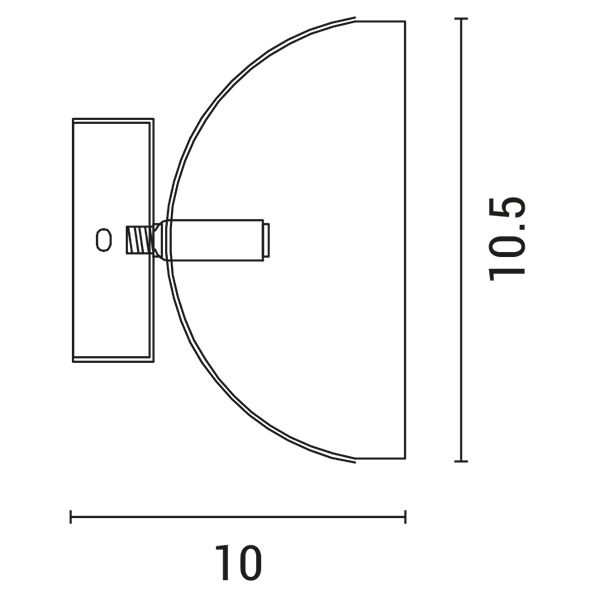 APLIQUE DE PARED 5W 16,5x10,5 BLANCO