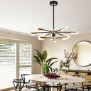 LAMPARA DE TECHO SUSPENDIDA NINEFOLD LED 63W 3CCT 88x65 NEGRO/ ORO