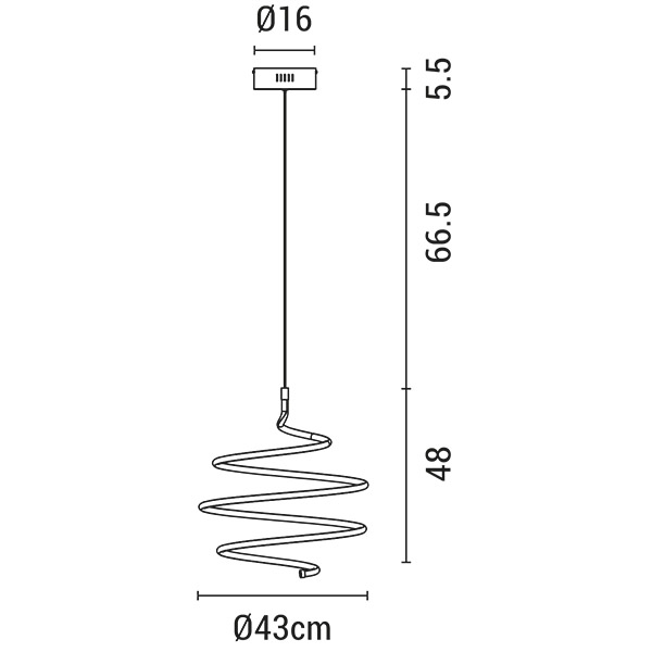 LUMINARIAS DE COLGAR REDONDO LED 40W Ø430x1200 BLANCO
