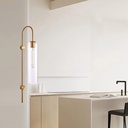 APLIQUE  DE PARED E27 10x70 TRANSPARENTE/DORADO