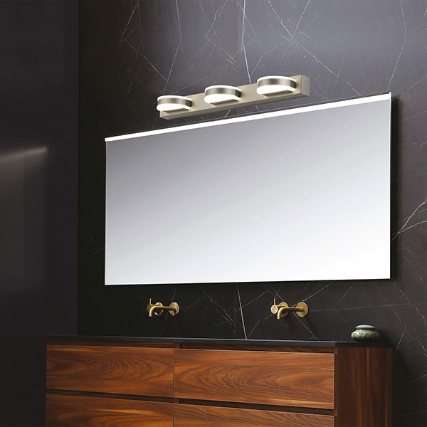LUMINARIAS PARA BAÑO LED 12W 4000K OVAL 3Ø 500X50X100 NIQUEL