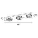 LUMINARIAS PARA BAÑO LED 9W 4000K OVAL 3Ø 460X50X116 NIQUEL