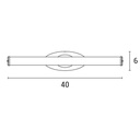 LUMINARIAS PARA BAÑO LED 6W 4000K 400X130X60 NIQUEL