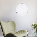 LUZ DE TECHO "LEIA" Ø30 Ε27 BLANCO/NIQUEL