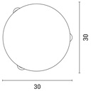 LUZ DE TECHO "LEIA" Ø30 Ε27 BLANCO/NIQUEL