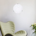 LUZ DE TECHO "LEIA" Ø40 2XΕ27 BLANCO/NIQUEL