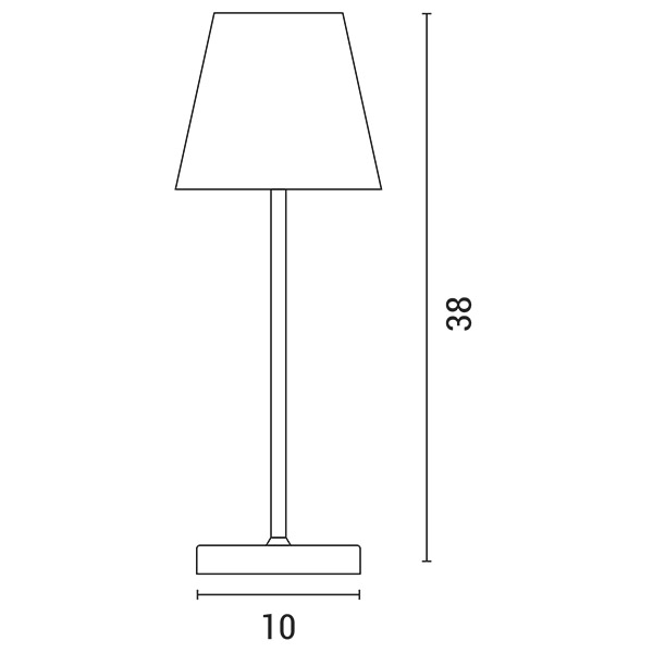 LÁMPARA DE SOBREMESA TÁCTIL RECARGABLE LED 3,5W BLANCO