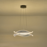 LÁMPARA COLGANTE ACRÍLICAS REDONDA LED 48W 43203000K Ø540 mm NEGRO ARTE ILLUMINA FIRENZE