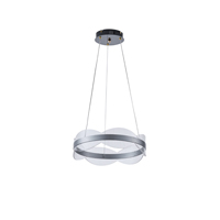 LÁMPARA COLGANTE ACRÍLICAS REDONDA LED 48W 4320lm 3000K Ø400mm PLATA ARTE ILLUMINA TORINO