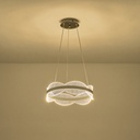 LÁMPARA COLGANTE ACRÍLICAS REDONDA LED 48W 4320lm 3000K Ø400mm PLATA ARTE ILLUMINA TORINO
