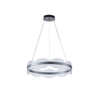 LÁMPARA COLGANTE ACRÍLICAS REDONDA LED 60W 5400lm 3000K Ø600mm PLATA ARTE ILLUMINA TORINO