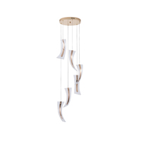 LÁMPARA COLGANTE ACRÍLICAS LED 60W 5400lm 3000K 350mm ORO FRANCÉS ARTE ILLUMINA COMO