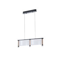LÁMPARA COLGANTE ACRÍLICO LED 2 LUCES LED 2Χ16W 3024lm 3000K 600x270x175mm ORO FRANCÉS ARTE ILLUMINA RAVENA