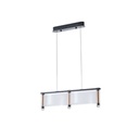 LÁMPARA COLGANTE ACRÍLICO LED 2 LUCES LED 2Χ16W 3024lm 3000K 600x270x175mm ORO FRANCÉS ARTE ILLUMINA RAVENA