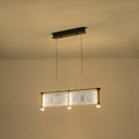 LÁMPARA COLGANTE ACRÍLICO LED 2 LUCES LED 2Χ16W 3024lm 3000K 600x270x175mm ORO FRANCÉS ARTE ILLUMINA RAVENA