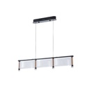 LÁMPARA COLGANTE ACRÍLICO LED 3 LUCES 3X16W 4320lm 3000K 900x270x175mm ORO FRANCÉS ARTE ILLUMINA RAVENA