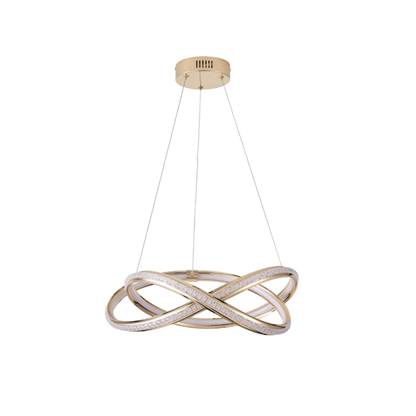 LÁMPARA COLGANTE ALUMINIO LED38W 3000lm 3000K 500x1200mm ORO ARTE ILLUMINA SATURN