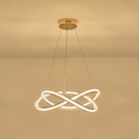 LÁMPARA COLGANTE ALUMINIO LED38W 3000lm 3000K 500x1200mm ORO ARTE ILLUMINA SATURN