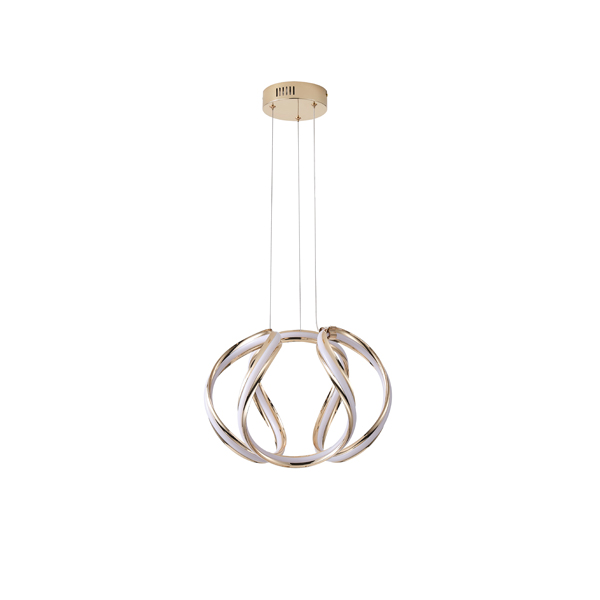 LÁMPARA COLGANTE ALUMINIO LED 38W 2800lm 3000K Ø60mm ORO ARTE ILLUMINA ORBIT