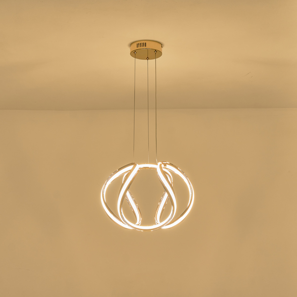 LÁMPARA COLGANTE ALUMINIO LED 38W 2800lm 3000K Ø60mm ORO ARTE ILLUMINA ORBIT