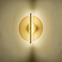 APLIQUE DE PARED ALUMINIO-CRISTAL LED 10W 1200lm 3000K 340x120x300mm DISCO ÁMBAR ARTE ILLUMINA