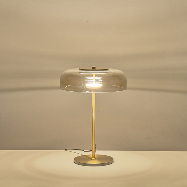 LÁMPARA DE MESA LÁMPARA DE METAL CON CRISTAL 8W 960lm 3000K 300x450x90mm COGNAC ARTE ILLUMINA LOBBY