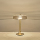 LÁMPARA DE MESA LÁMPARA DE METAL CON CRISTAL 8W 960lm 3000K 300x450x90mm COGNAC ARTE ILLUMINA LOBBY