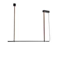 LÁMPARA COLGANTE METAL LED 21W 1260lm 3000K 1400x60x1200mm NEGRO ARTE ILLUMINA LINEA