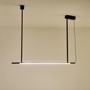 LÁMPARA COLGANTE METAL LED 21W 1260lm 3000K 1400x60x1200mm NEGRO ARTE ILLUMINA LINEA