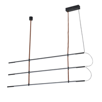 LÁMPARA COLGANTE METAL LED3X20W 3660lm 3000K 1400x60x1200mm NEGRO ARTE ILLUMINA LINEA