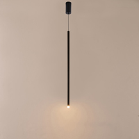 LÁMPARA COLGANTE ALUMINIO LED 3W 180lm 3000K Ø60x1200mm NEGRO ARTE ILLUMINA CASCADE