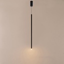 LÁMPARA COLGANTE ALUMINIO LED 3W 180lm 3000K Ø60x1200mm NEGRO ARTE ILLUMINA CASCADE
