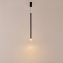 LÁMPARA COLGANTE ALUMINIO LED 3W 180lm 3000K Ø50x1200mm NEGRO ARTE ILLUMINA CASCADE