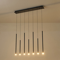 LÁMPARA COLGANTE ALUMINIO LED 16W 960lm 3000K 940x1500x130mm NEGRO ARTE ILLUMINA CASCADE